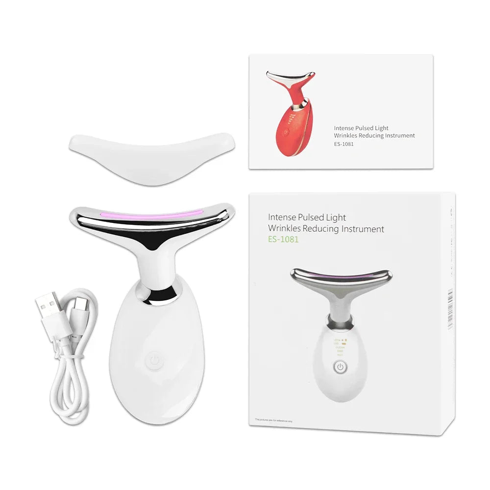 7-COLOR intense pulsed light Anti Wrinkle Face & Neck Lifting Massager