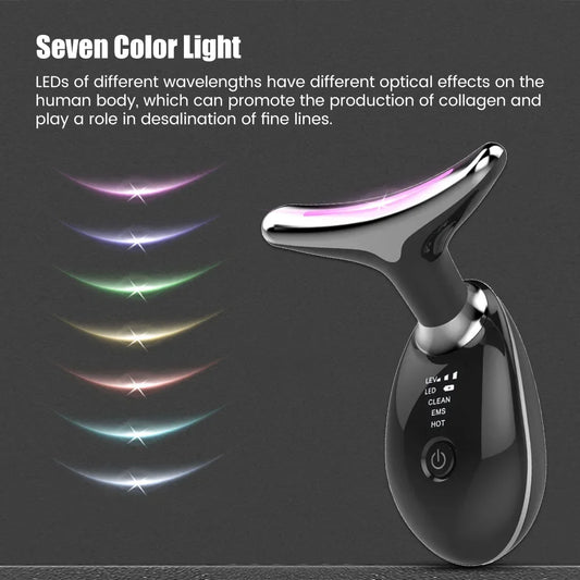 7-COLOR intense pulsed light Anti Wrinkle Face & Neck Lifting Massager